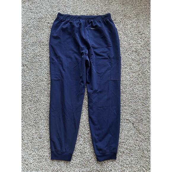 Jaanuu size L Mens SCRUB JOGGER PANTS Cargo Pockets J85014- Navy Blue ($77) F25 - Picture 4 of 4